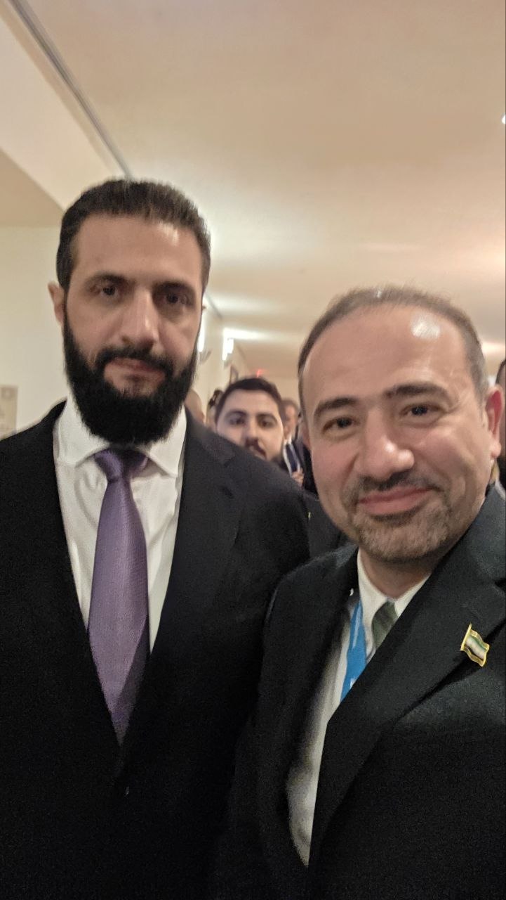 Abdulkader Rahmani with His Excellency Ahmed al-Sharaa
